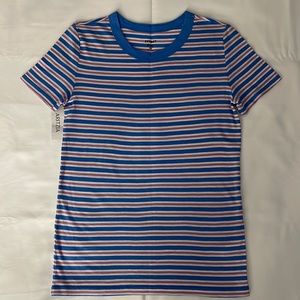 Aritzia Sunday Best stripped t-shirt blue & pink XXS